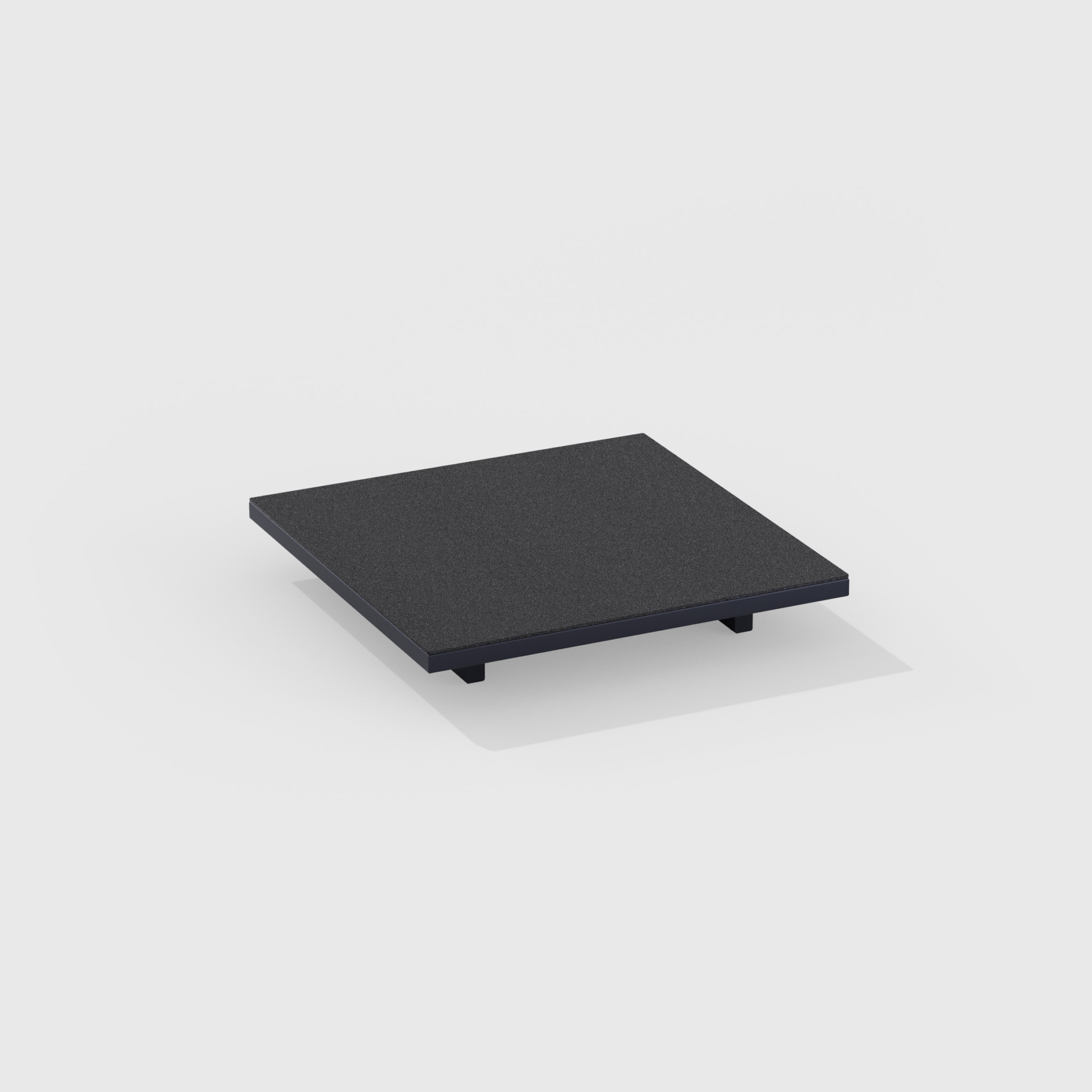 Solaris Evo | Low square table with top in speckled aluminium 90 x 90 x h 15 cm Solaris Evo | Low square table with top in speckled aluminium 90 x 90 x h 15 cm