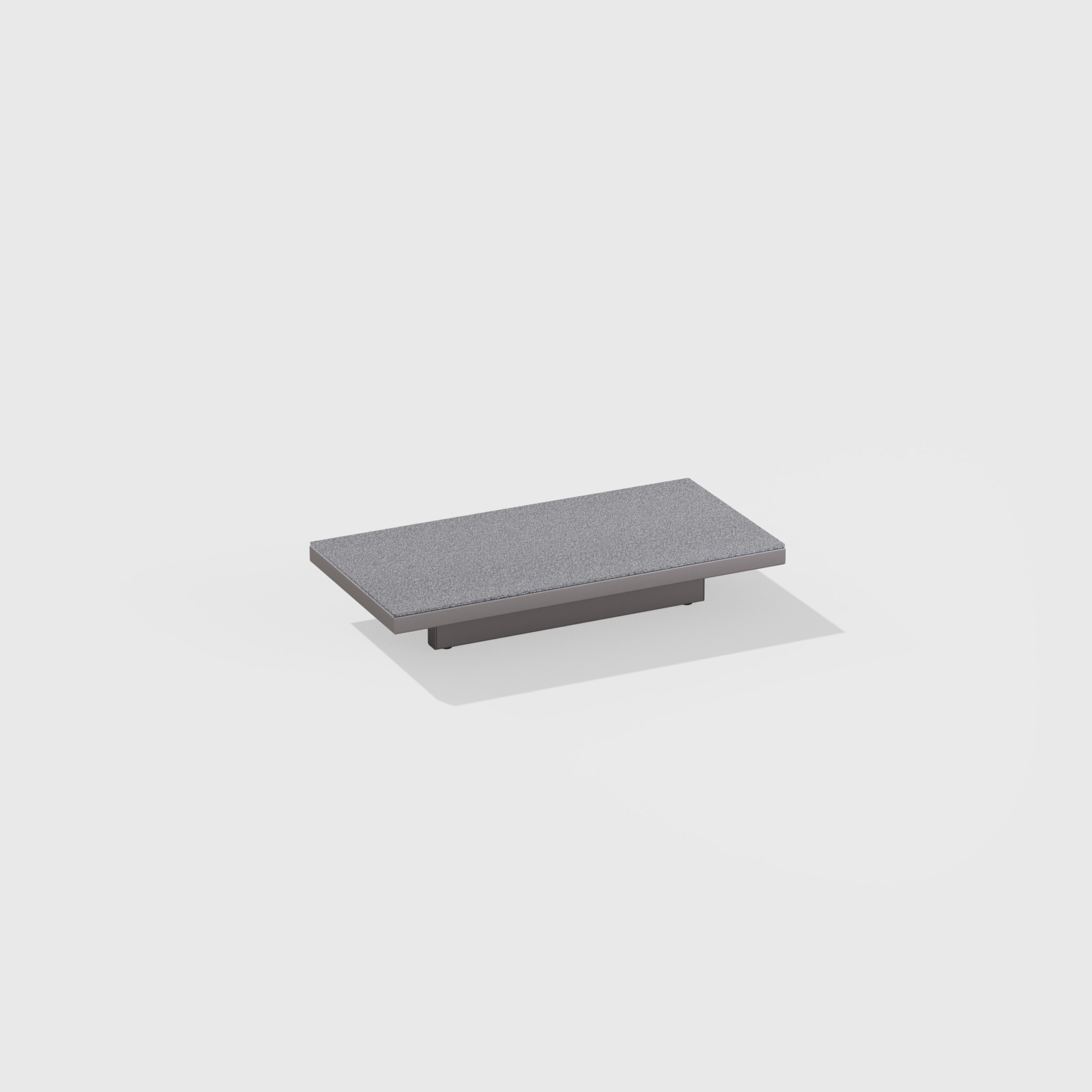 Solaris Evo | Low rectangular table with top in speckled aluminium 90 x 45 x h 15 cm Solaris Evo | Low rectangular table with top in speckled aluminium 90 x 45 x h 15 cm