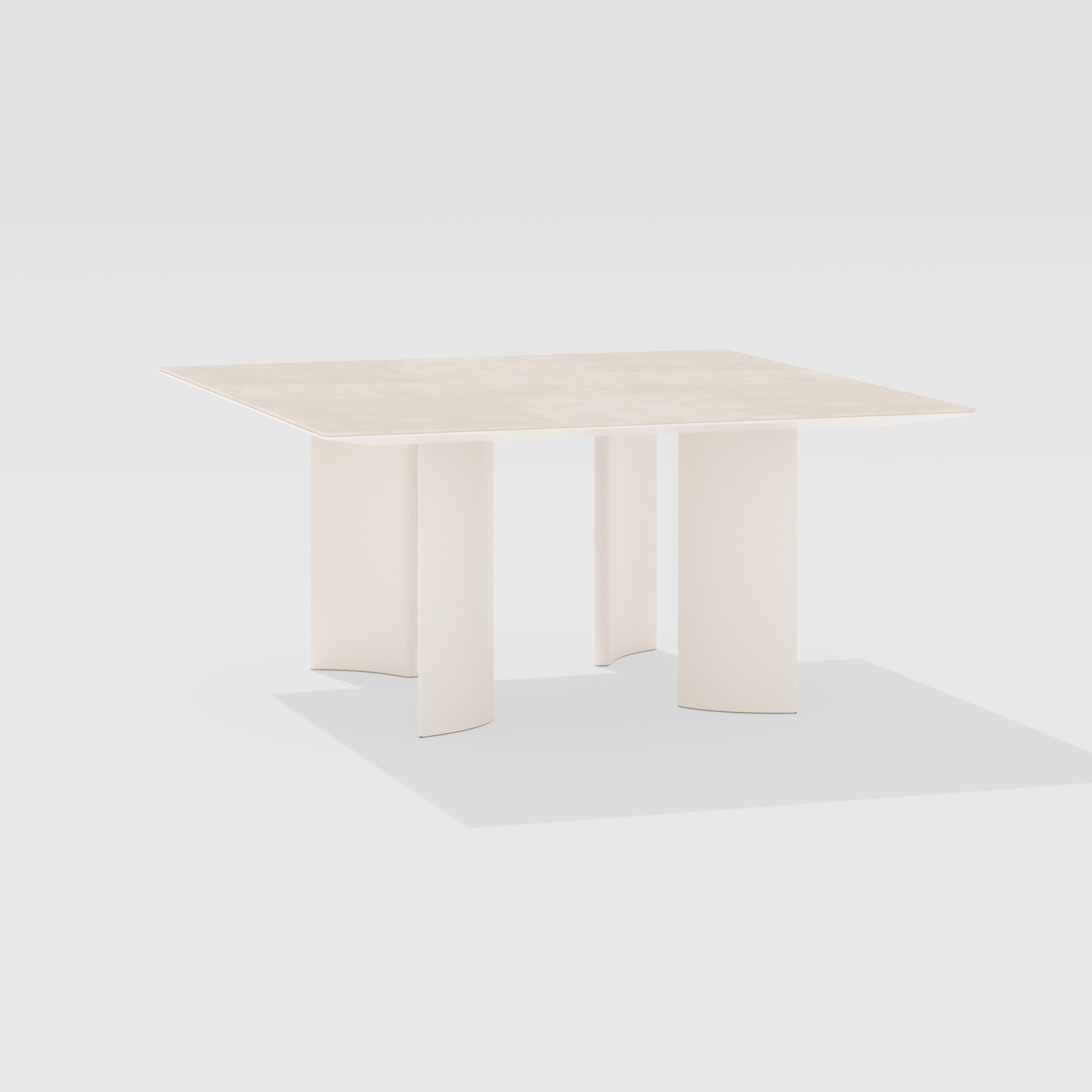 Naca | Tavolo quadrato con piano in gres porcellanato 150 x 150 x h 72 cm