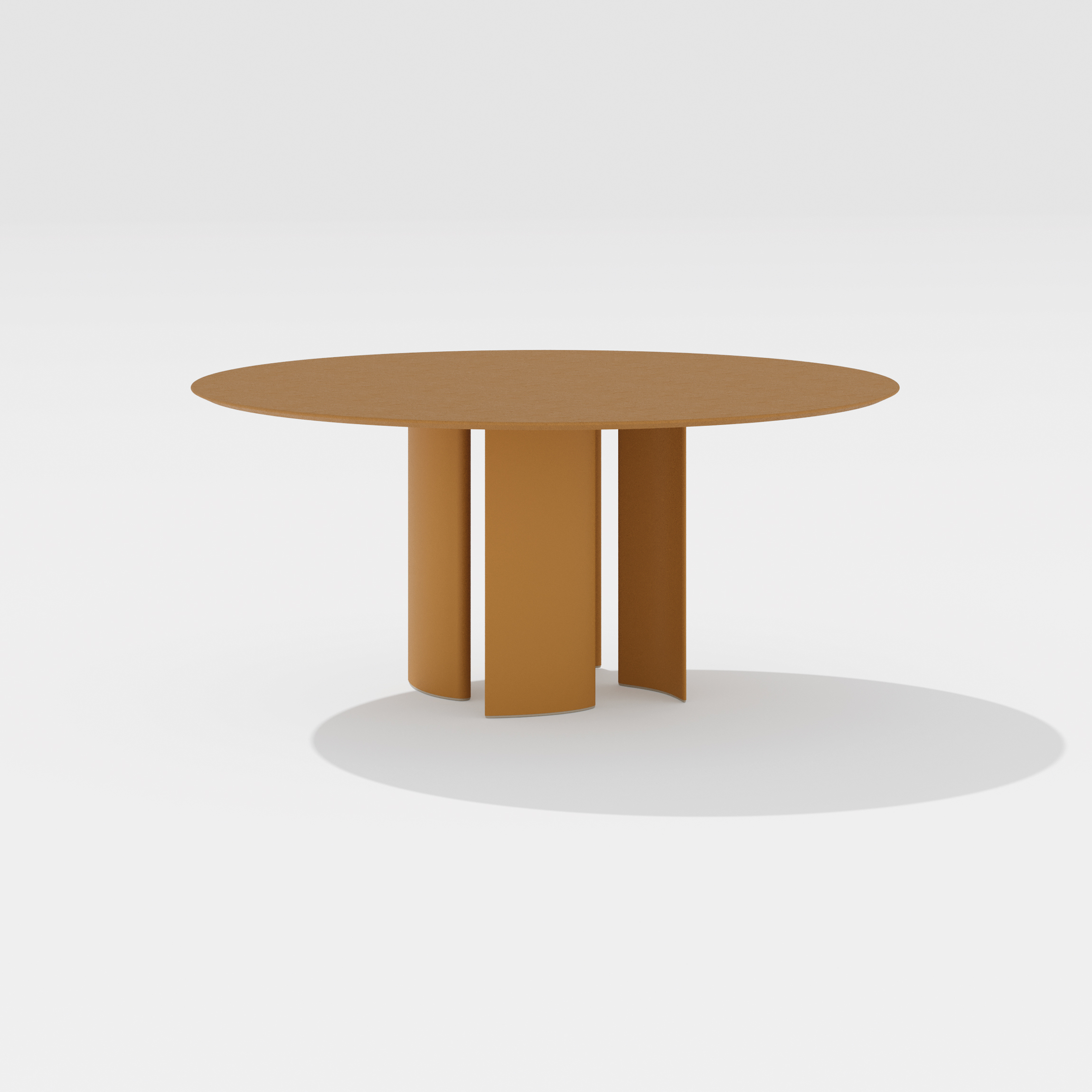 Naca | Tavolo tondo con piano ricoperto in malta ø 138/165 x h 72 cm