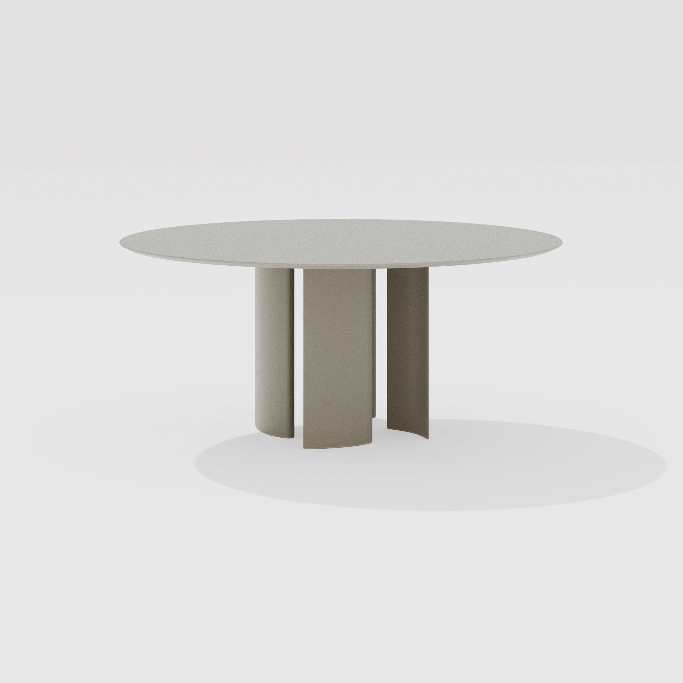 Naca | Tavolo tondo con piano in alluminio puntinato ø 138/165 x h 72 cm