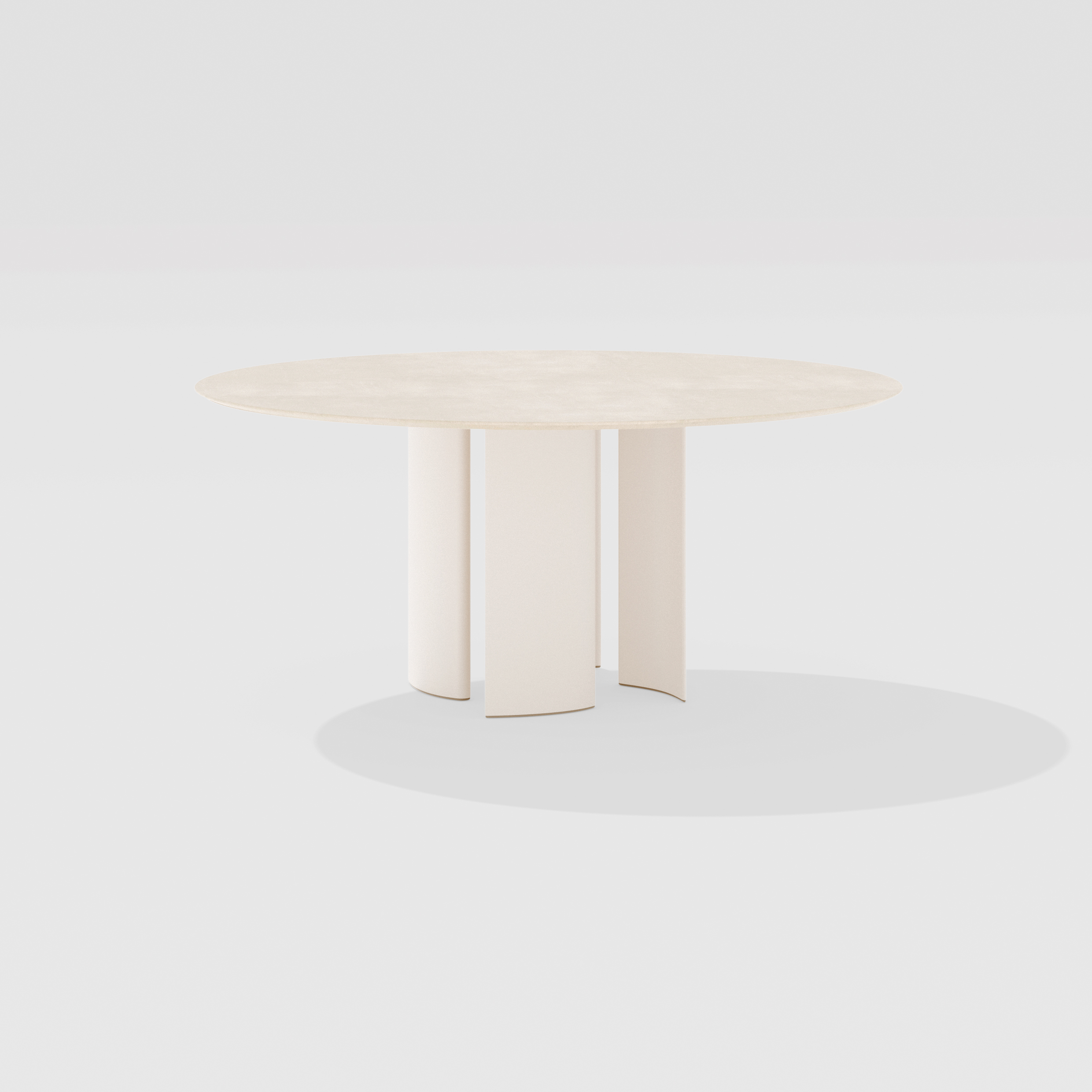 Naca | Tavolo tondo con piano in gres porcellanato ø 146 x h 72 cm