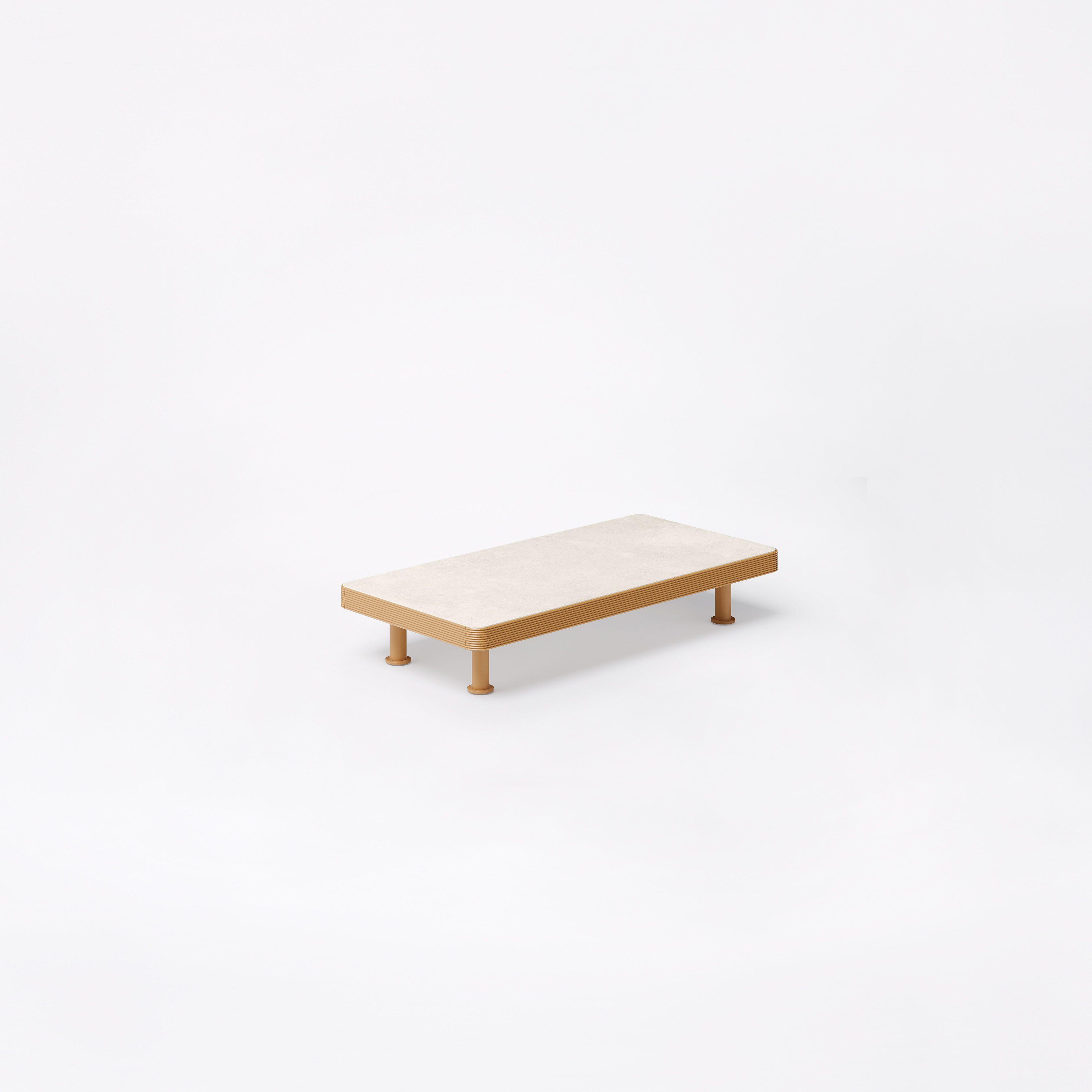 Unduetre | Low rectangular table with top in porcelain stoneware