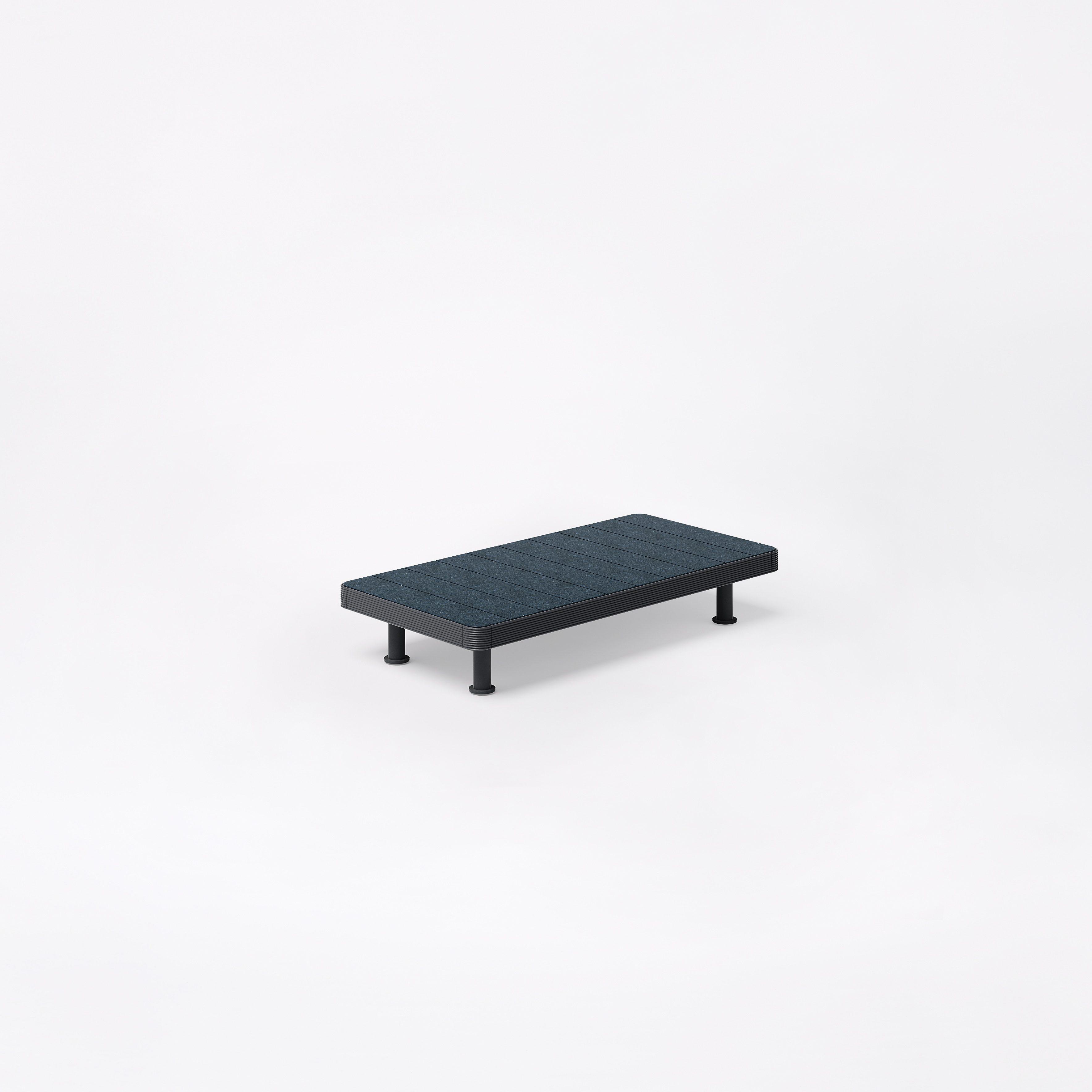 Unduetre | Low rectangular table with top in lava stone