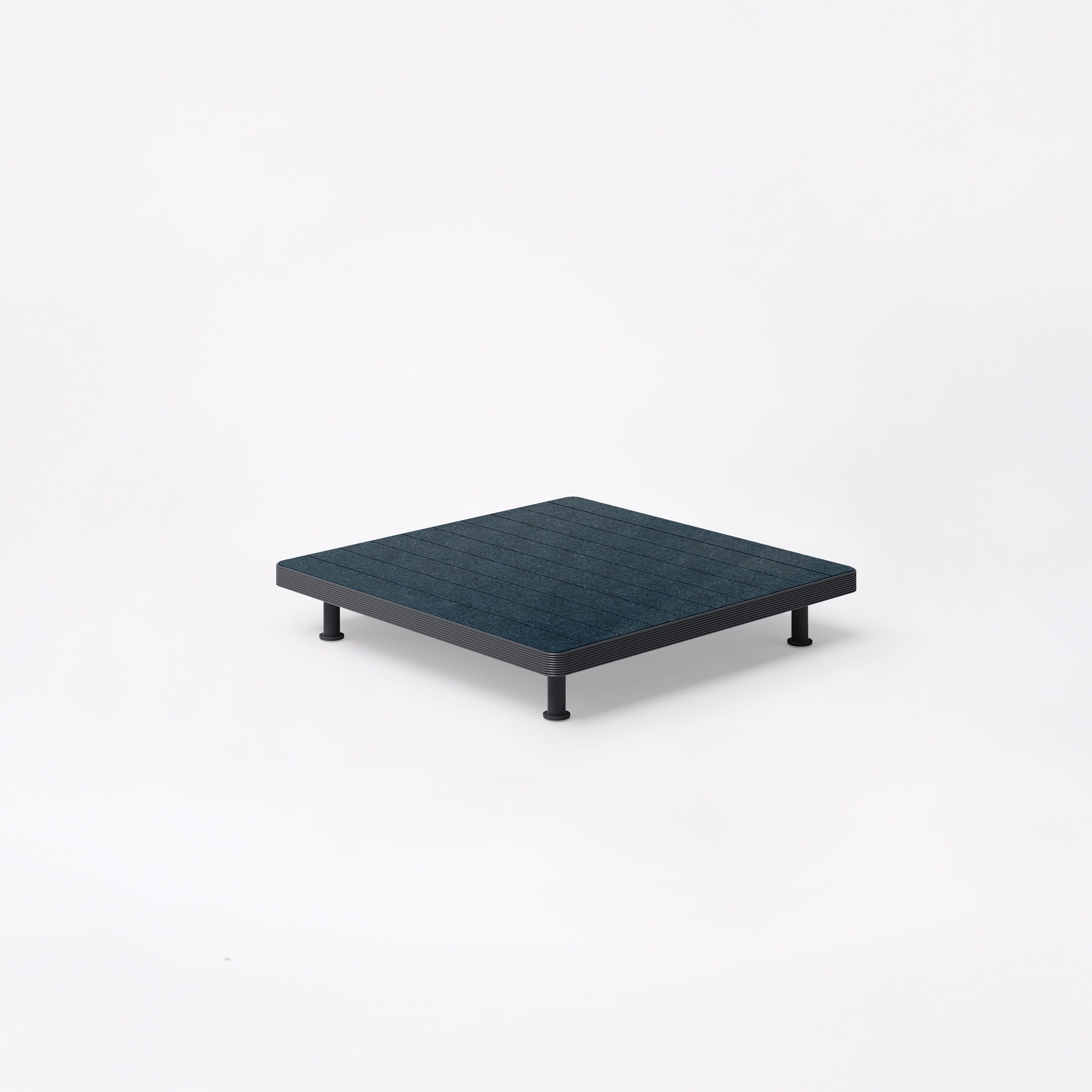 Unduetre | Low square table with top in lava stone