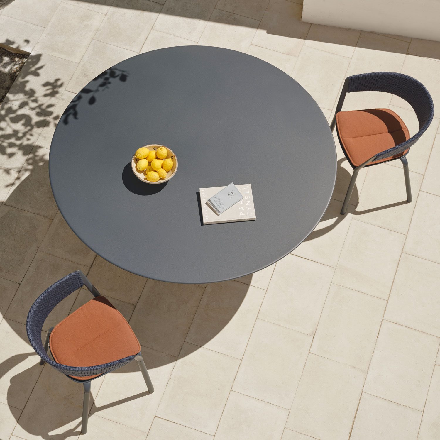 Ria dining armchair partially woven rope